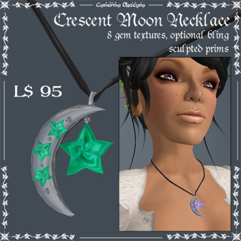 Crescent Moon Necklace by Caverna Obscura
