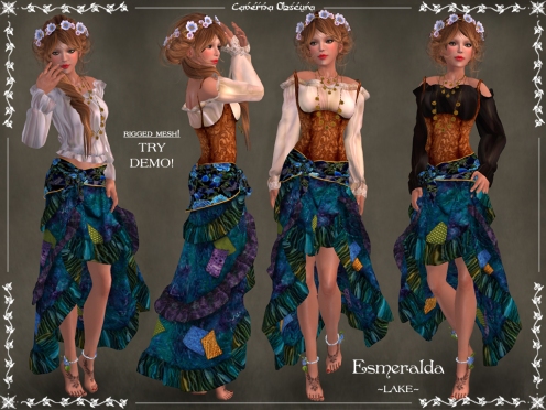 Gypsy Esmeralda Outfit ~LAKE~ by Caverna Obscura