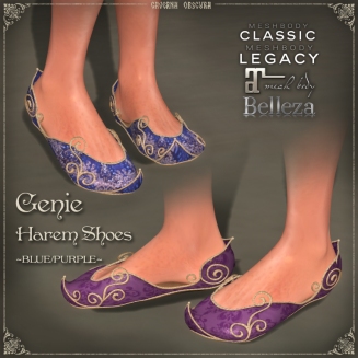 Genie Harem Shoes FLAT - Blue-Purple