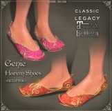 Genie Harem Shoes FLAT - Red-Pink