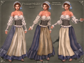 Peasant Maiden Outfit BLUE